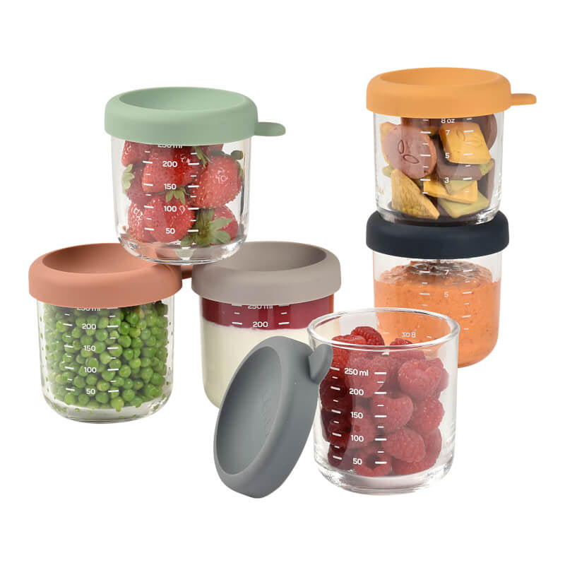 Beaba Glass & Silicone Containers 6 Pack - 250ml