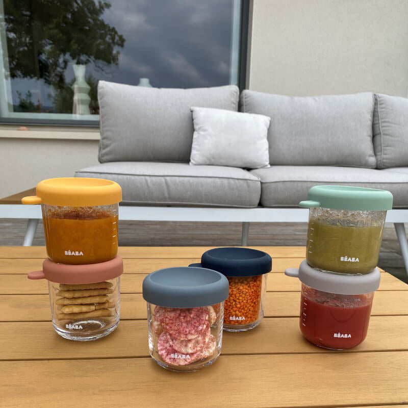 Beaba Glass & Silicone Containers 6 Pack - 250ml
