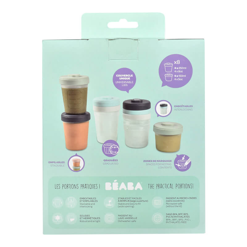 Beaba Toddler Food Storage Set - 8 Clip Portions
