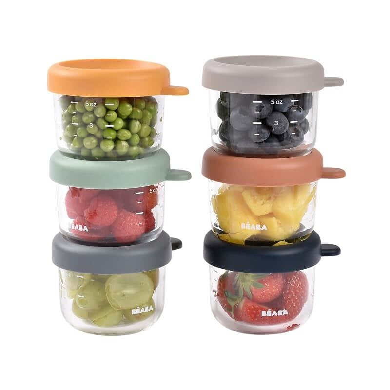 Beaba Glass & Silicone Containers 6 Pack - 150ml