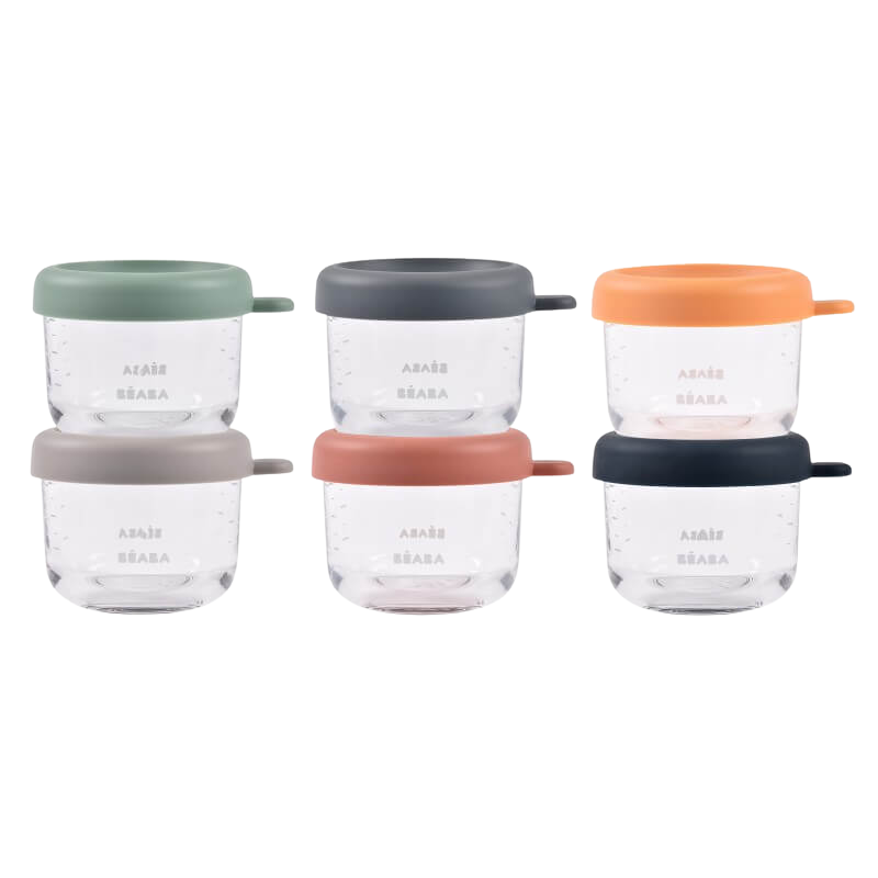 Beaba Glass & Silicone Containers 6 Pack - 150ml
