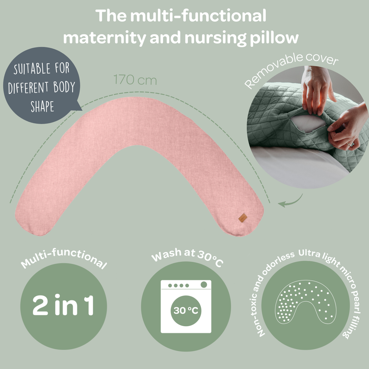Big Flopsy Jersey Nursing Pillow - Nature