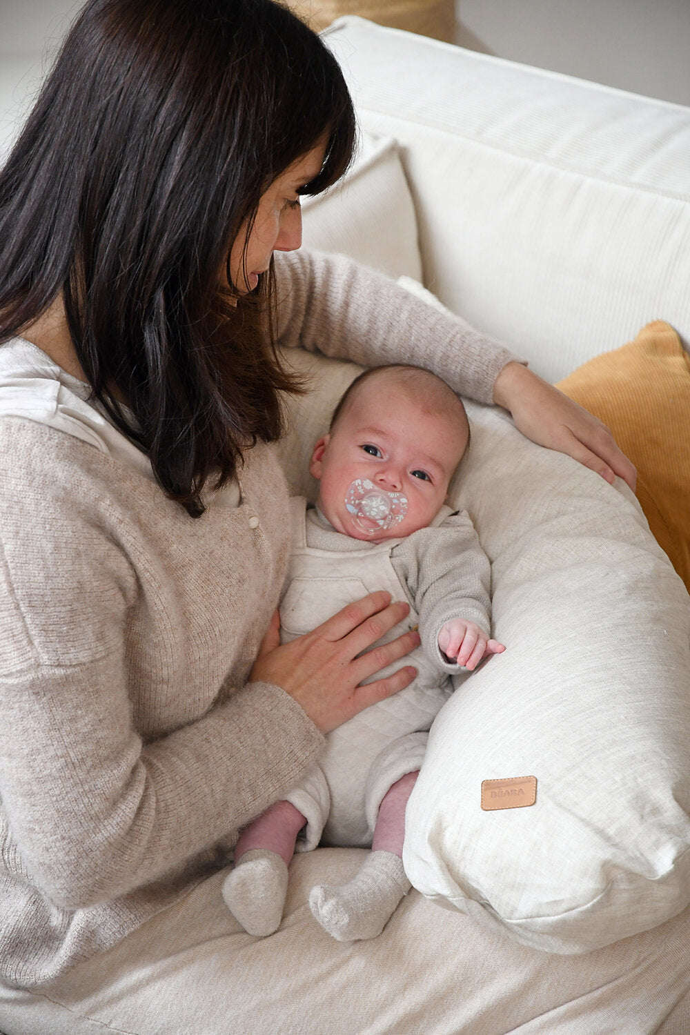 Big Flopsy Linen Nursing Pillow