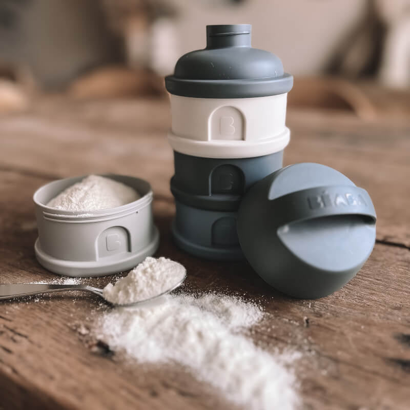 Beaba Formula & Snacks Container - Mineral Grey/Blue