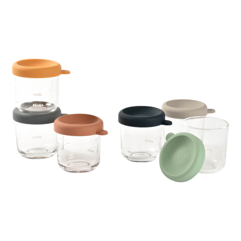 Beaba Glass & Silicone Containers 6 Pack - 250ml
