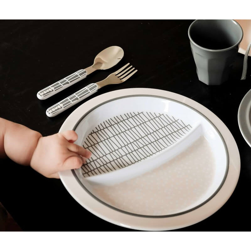 Beaba Gift Meal Set - Pink Grid