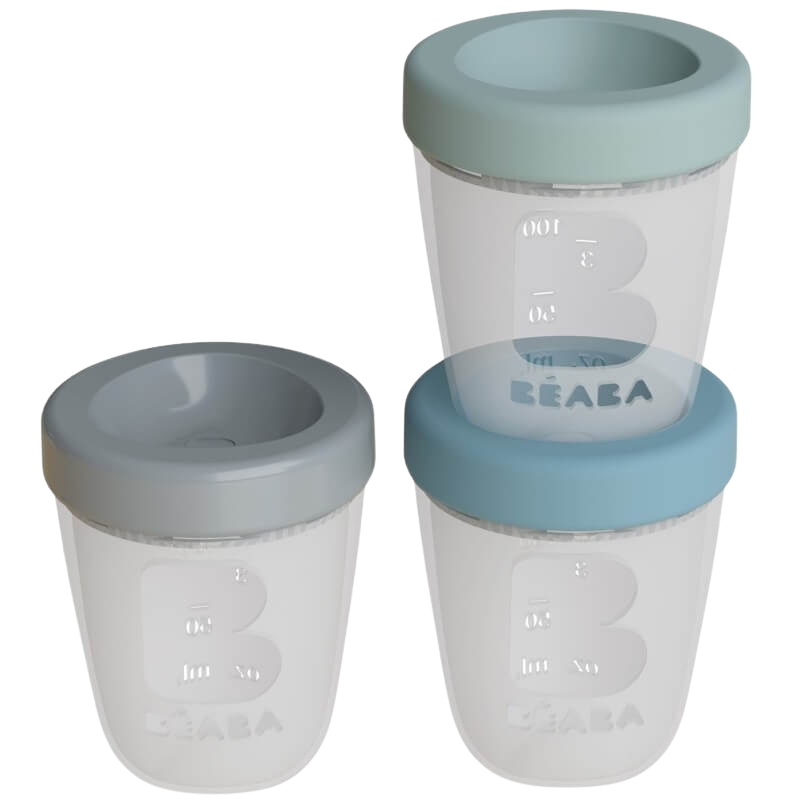 Beaba Silicone Containers 200ml, Set of 3 - Jungle