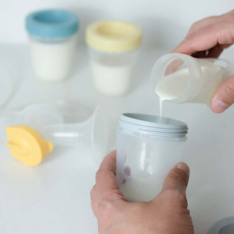 Beaba Silicone Containers 200ml, Set of 3 - Spring