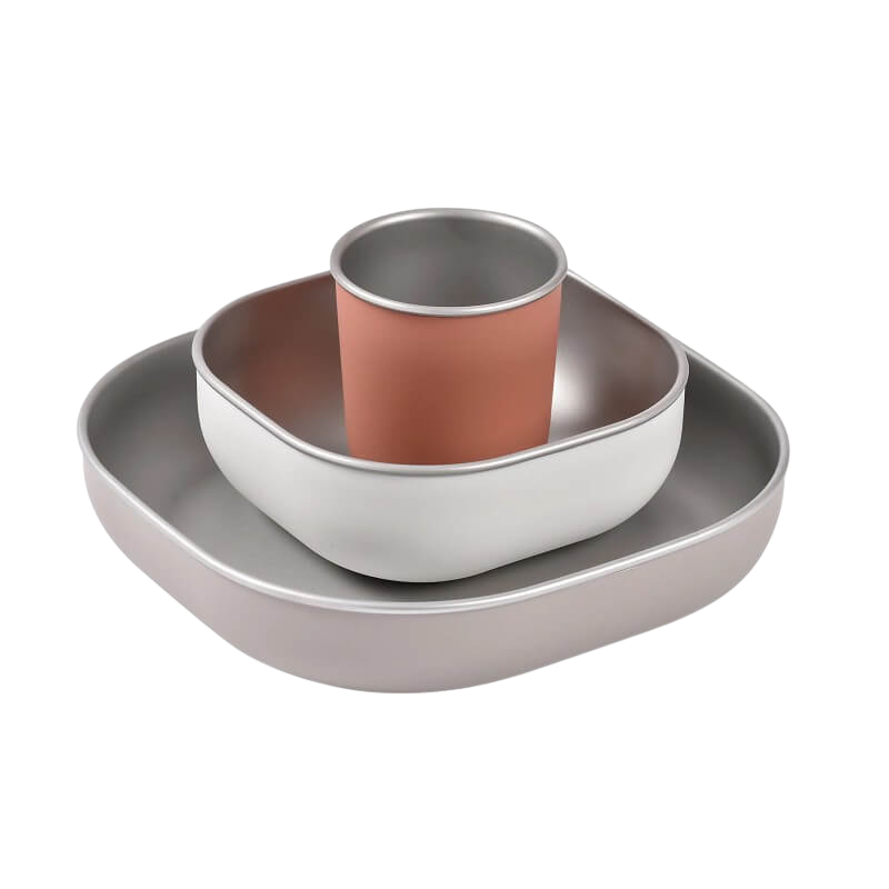 Stainless Steel Meal Set - Terracotta